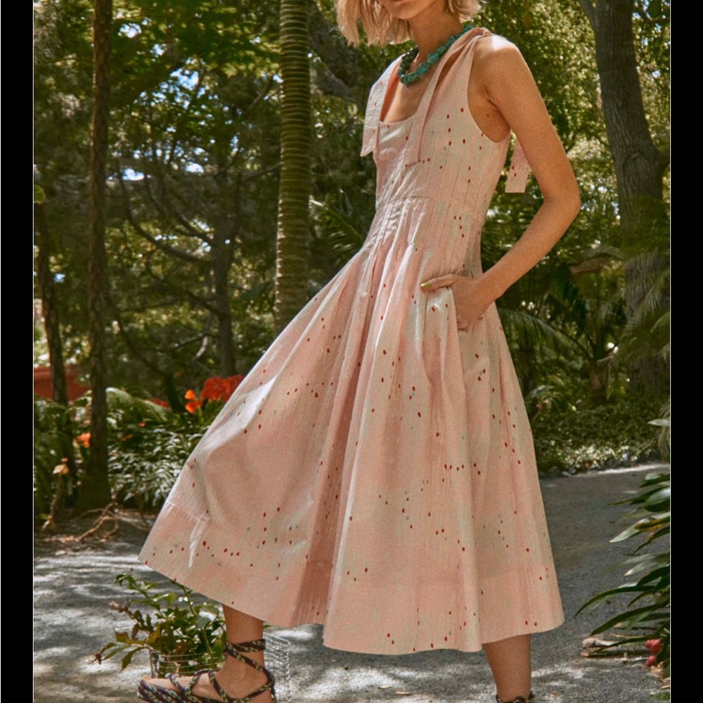 Hunter Bell Braden dress abstract coral